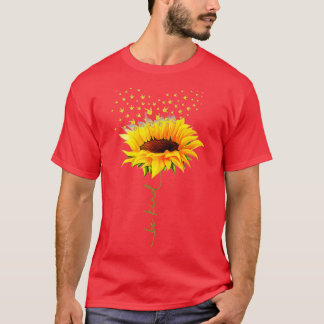 Be Kind Hippie Sunflower I Love You Deaf ASL Sign T-Shirt