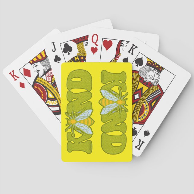 BE KIND inspirierende motivierend Biene Spielkarten (Rückseite)