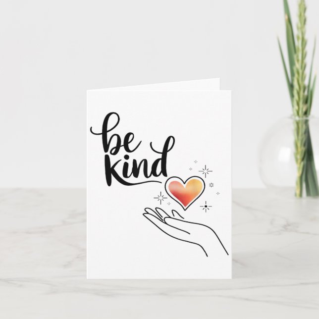 Be Kind Insrational Quote Sitive Motivational  Karte (Vorderseite)