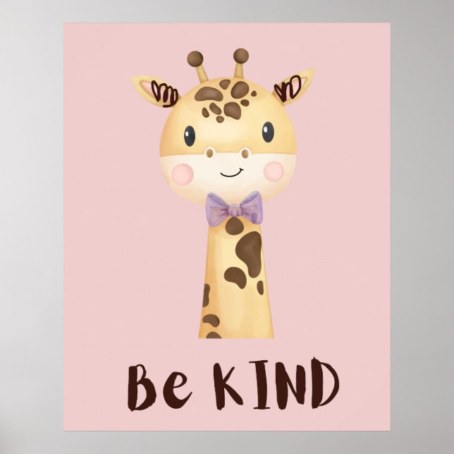 be kind Little Giraffe Poster (Vorne)