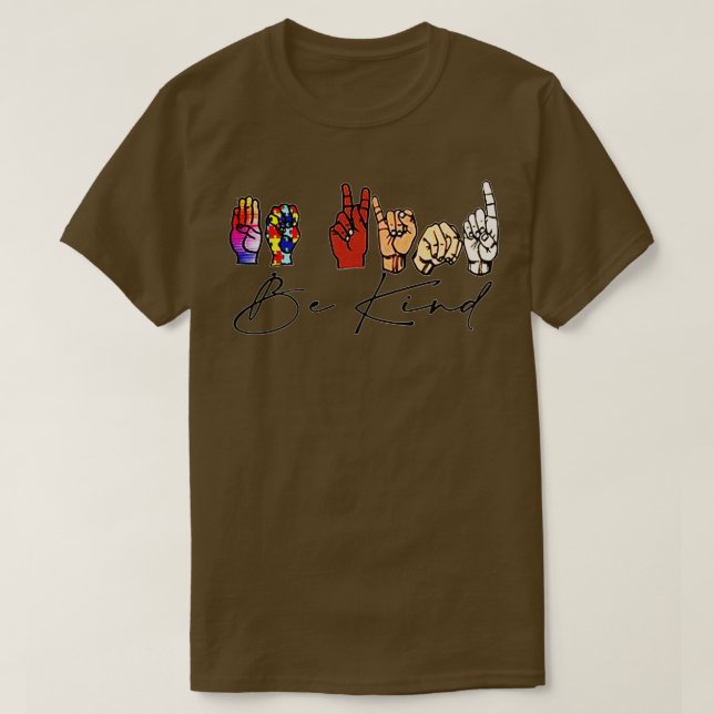 Be Kind Sign Language 20 T-Shirt (Design vorne)