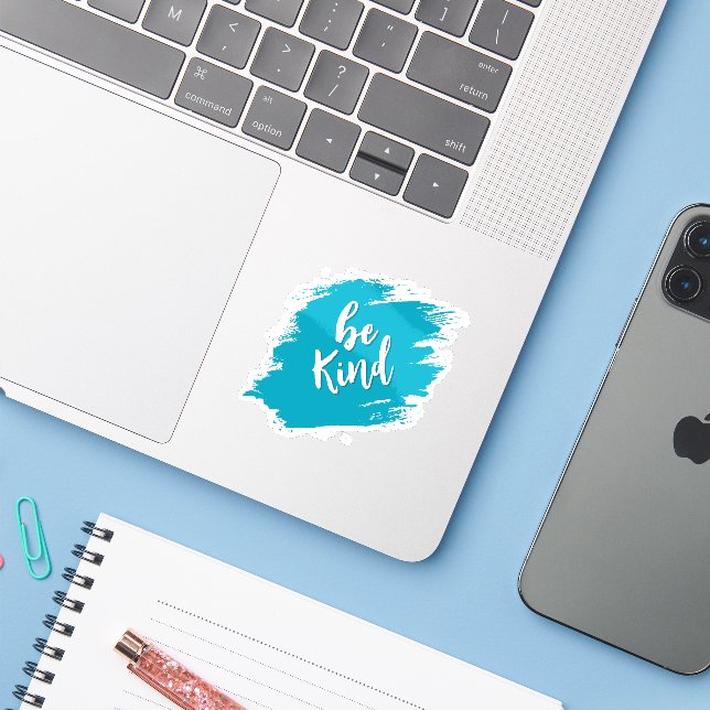 be kind sticker (Ordinateur portable avec iPhone)