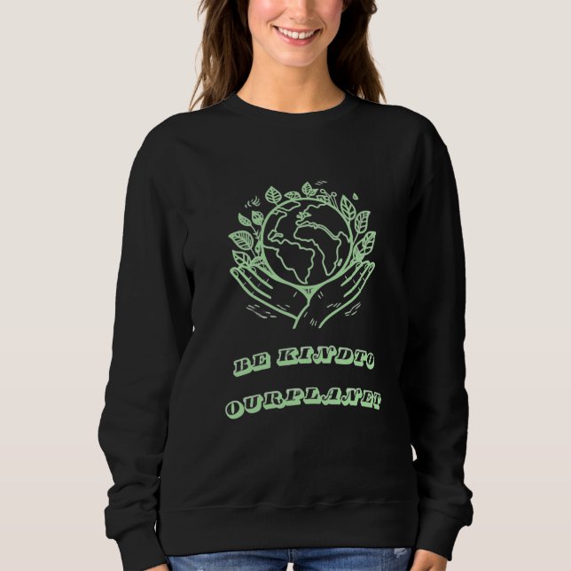 Be Kind to Our Planet: Caring Hands Earth Tee (Vorderseite)