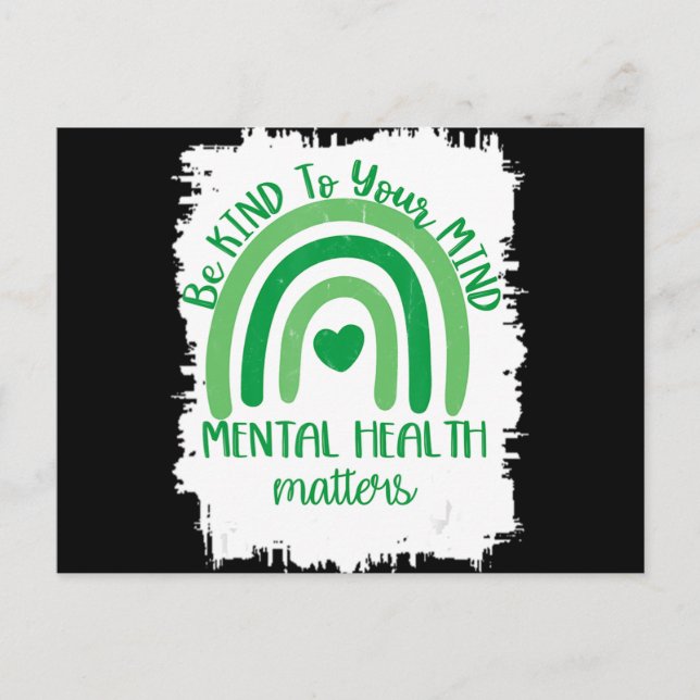 Be Kind To Your Mind,Mental Health Matters, Autism Postkarte (Vorderseite)