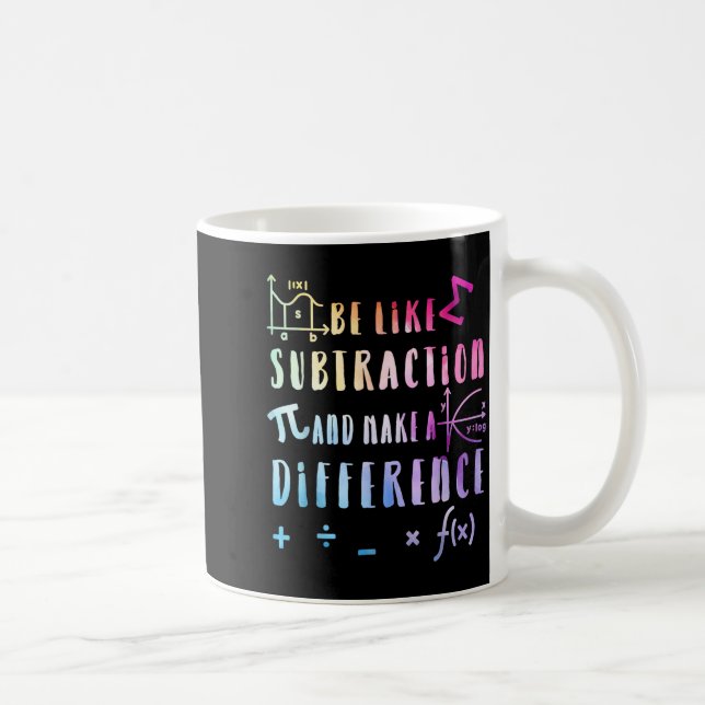 Be Like Subtraction Math Quote For Teachers Studen Kaffeetasse (Rechts)