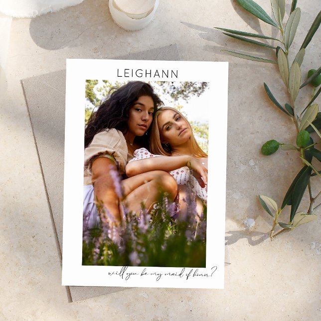 Be Meine Trauzeugin Foto Vorschlag Calligraphy V Einladung (Von Creator hochgeladen)