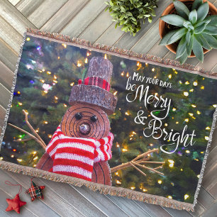 "Be Merry & Bright" Happy, Niedlicher Rustikaler R Decke