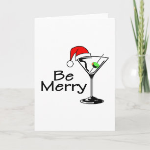 Be Merry Christmas Martini Feiertagskarte