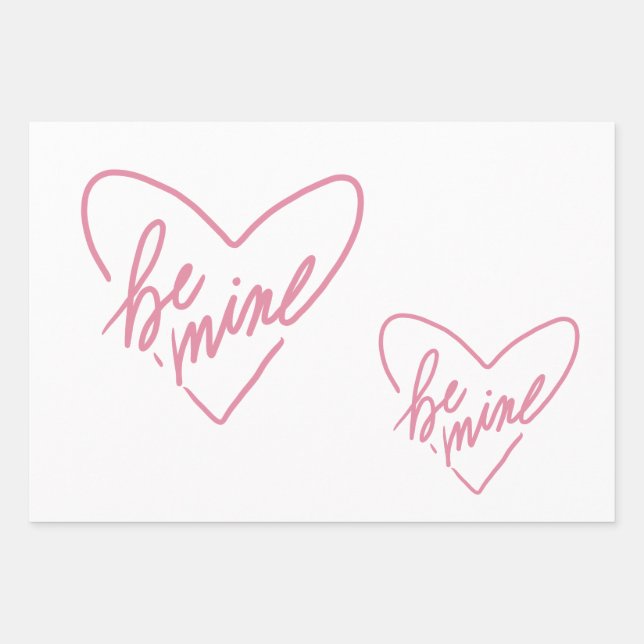 BE MINE GESCHENKPAPIER SET (Vorderseite)