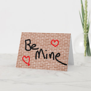 Be Mine Graffiti Feiertagskarte