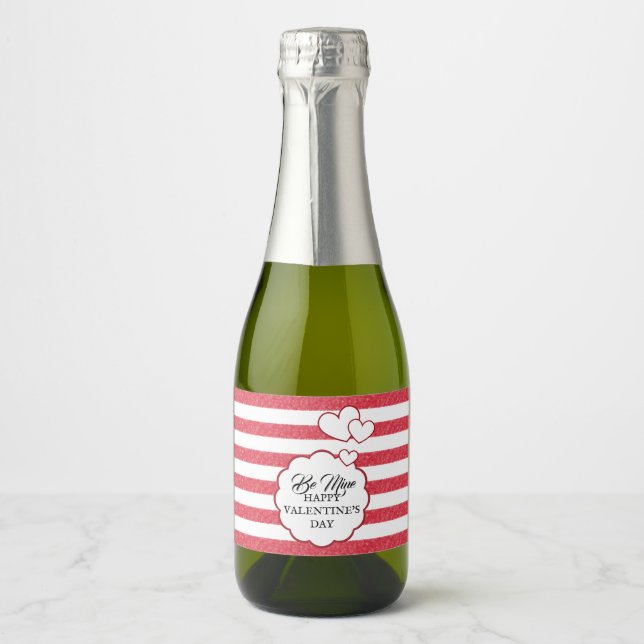 Be Mine Happy Valentine's Day Heart Chalk Stripes (Vorderseite)
