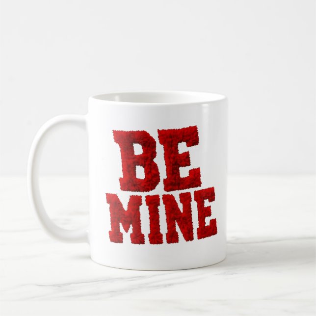 Be Mine Heart Love Coffee Cup Valentine's Day mug (Gauche)