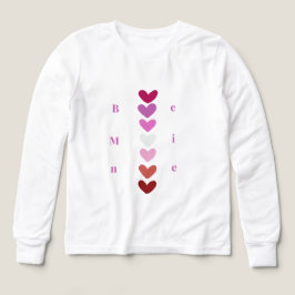 Be Mine Minimal Heart Stack Valentine T-Shirt