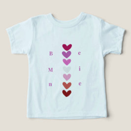 Be Mine Minimal Heart Stack Valentine T-Shirt
