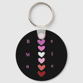 Be Mine Minimal Heart Stack Valentine T-Shirt Schlüsselanhänger