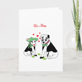 Be Mine - Niedlich Hunde Liebe Feiertagskarte