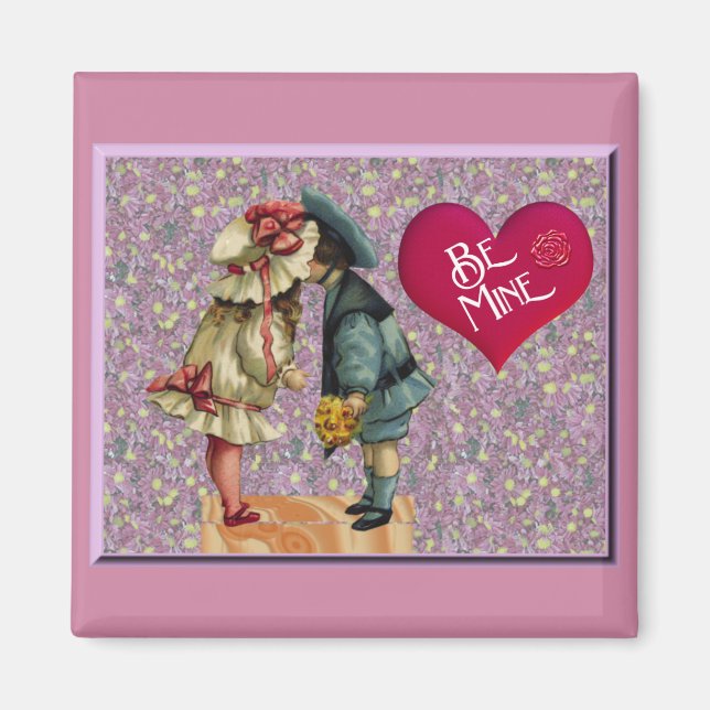 "Be Mine" Sweet Nostalgic Valentine Magnet (Vorne)