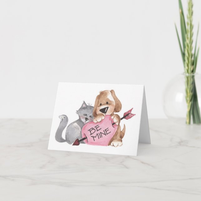 Be Mine - Valentine Card Feiertagskarte (Vorderseite)