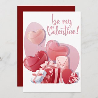 Be Mine Valentine Flat Holiday Card Feiertagskarte