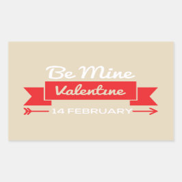 Be Mine Valentine Rechteckiger Aufkleber