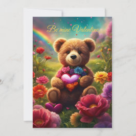 Be mine Valentine Teddy 1 Einladung