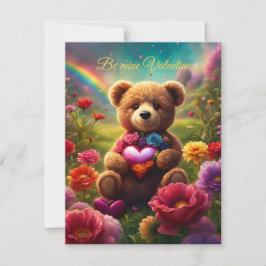 Be mine Valentine Teddy 1 Feiertagskarte