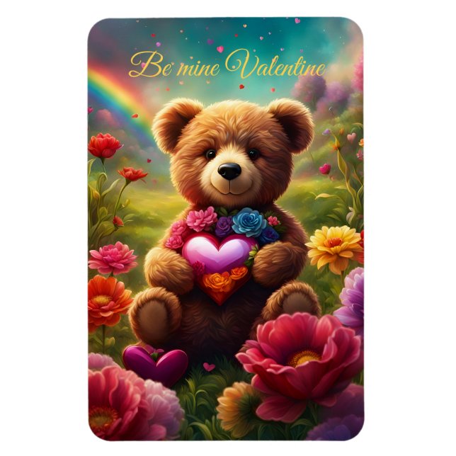 Be mine Valentine Teddy 1 Magnet (Vertikal)
