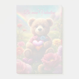 Be mine Valentine Teddy 1 Post-it Klebezettel
