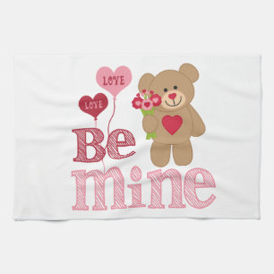 Be Mine Valentine Teddy Handtuch
