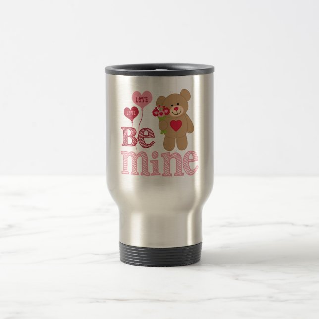 Be Mine Valentine Teddy Reisebecher (Mittel)