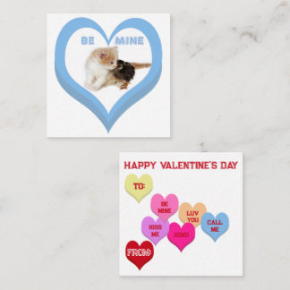 BE MINE Valentine's Critters Conversation Hearts Mitteilungskarte