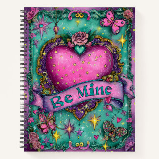 Be Mine Valentines Spiral Notebook Notizbuch