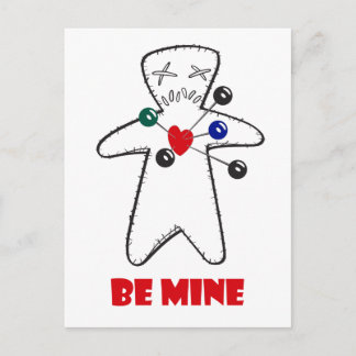 "Be Mine" Voodoo Doll Postkarte