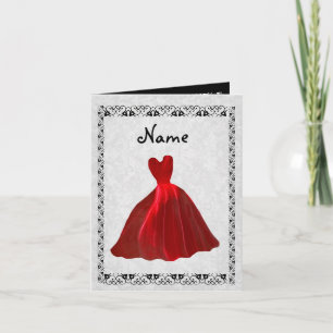 Be My Bridesmaid Invitation - RED Velvet Gown