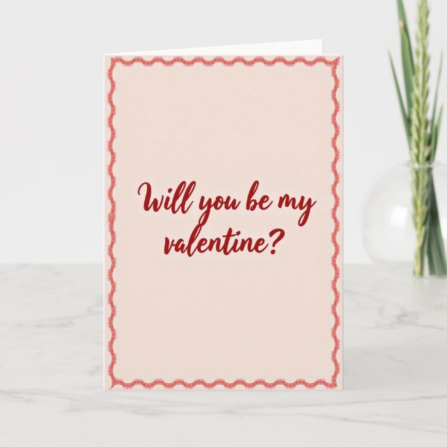 Be My Valentine Card Karte (Vorderseite)