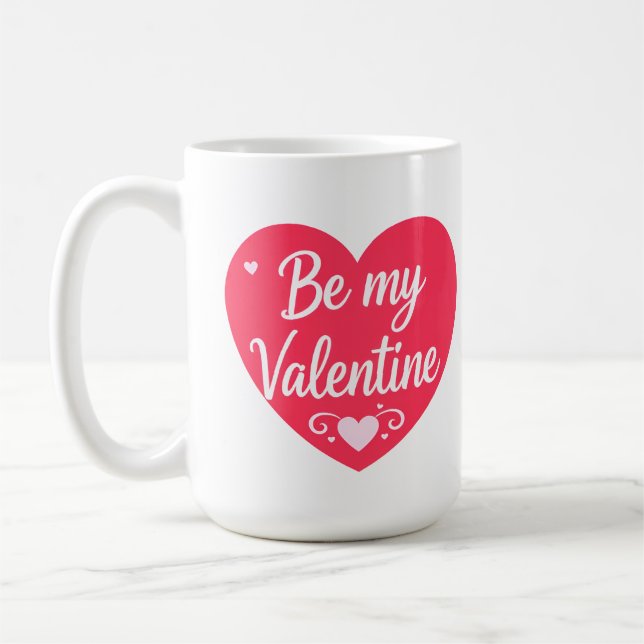 Be my Valentine Heart Kaffeetasse (Links)