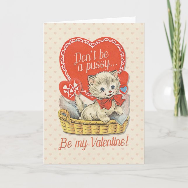 BE MY VALENTINE - jolie carte de Valentines drôle (Devant)