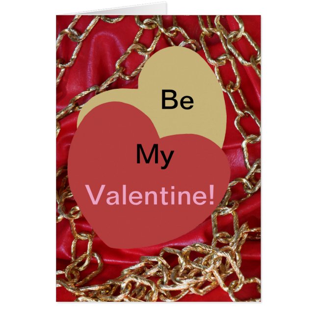 Be My Valentine Love Hearts or & rouge valentine (Devant)