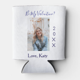 Be my valentine love name purple year photo simple dosenkühler