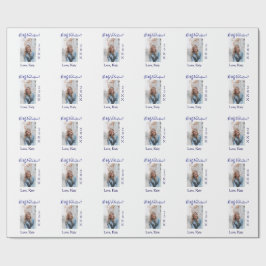 Be my valentine love name purple year photo simple geschenkpapier