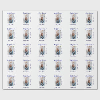 Be my valentine love name purple year photo simple geschenkpapier