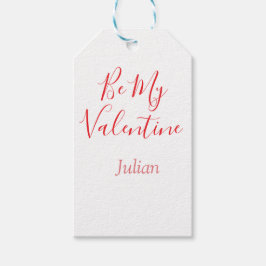 Be my valentine red name elegant love couple  geschenkanhänger