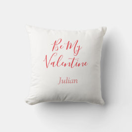 Be my valentine red name elegant love couple  kissen