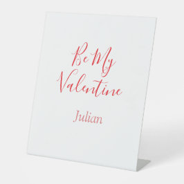 Be my valentine red name elegant love couple  sockelschild