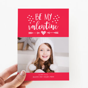 Be My Valentine Red Valentine's Day Carte photo