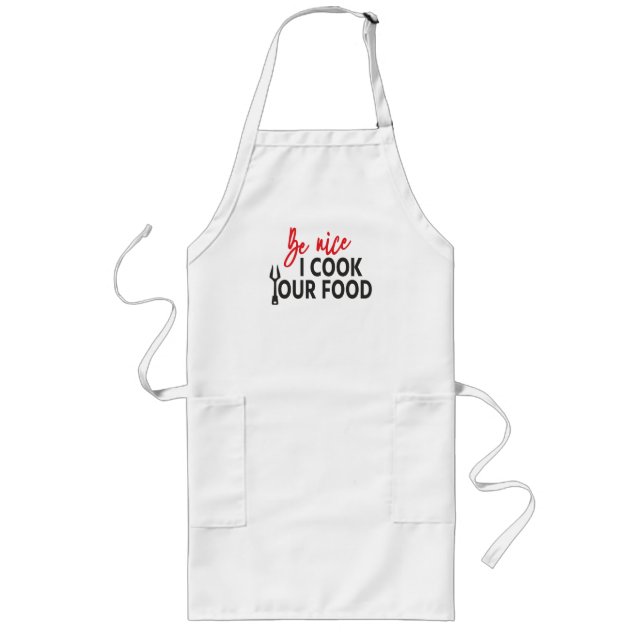 Be nice I cook Your food - Relationship rules Lange Schürze (Vorne)