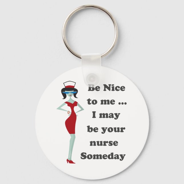 Be nice to me schlüsselanhänger (Vorderseite)