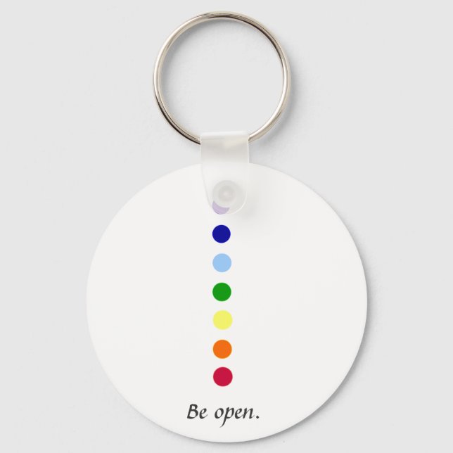 Be Open - Simple Chakra Design Schlüsselanhänger (Vorderseite)