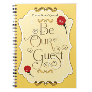 Be Our Guest Red Rose Princess Notizbuch Journal Notizblock
