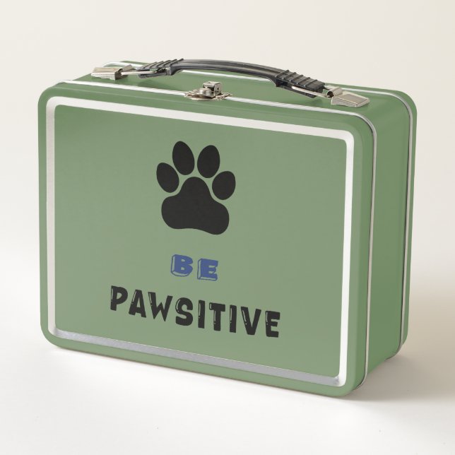Be Pawsitive Lunch Box – Cute & Uplifting (Devant)